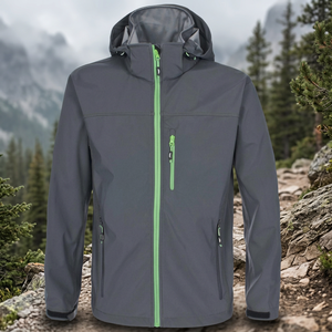 Veste à coque souple unies, coupe-vent et eau, à capuche, souple, unie, 2019 - Product Image 3