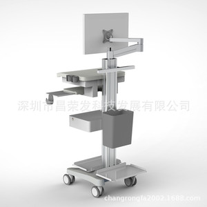 Fabricante de carros médicos en Shenzhen personaliza carros de ordenador todo en uno con altura ajustable para electrocardiogramas y - Product Image 5