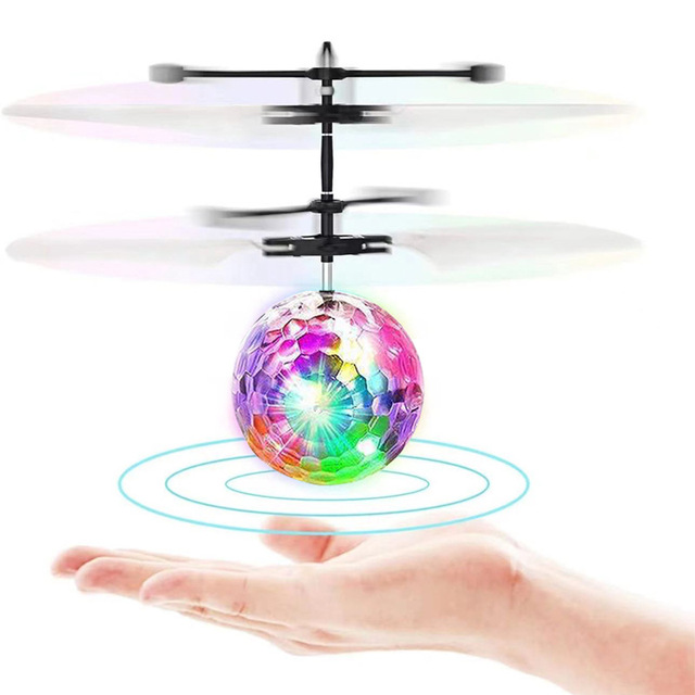 Colorful Led Lights Inductive Flying Ball Children Aircraft Toy Floating Robot Flying Ball Novelty Toys