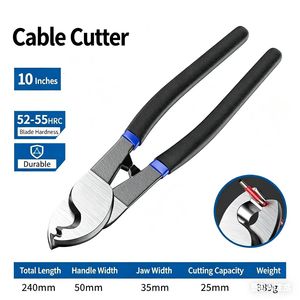 <span class=keywords><strong>Pince</strong></span> coupante pour câbles en acier allié avec poignée ABS pour la <span class=keywords><strong>coupe</strong></span> de fils en PVC - Outil de serrage à circlip de qualité industrielle et DIY - Product Image 6