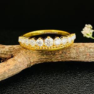 Banda a juego de diamantes cultivados en laboratorio de oro macizo de 14 quilates para anillo de bodas solitario. - Product Image 2