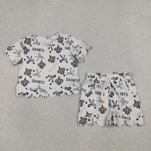 Conjuntos de Ropa para Niñas de la Marca RTS Boutique, Estilo Casual Escolar, con Diseño de Borde Festoneado, para el Verano - Product Image 4