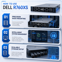 Serveur Rack 2U PowerEdge R760XS avec Processeur Xeon Silver 4410Y 3,4 GHz pour la Virtualisation, les Bases de Données, les Solutions Cloud Privées et l'IA