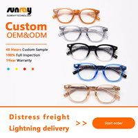 Marco óptico de gafas ligeras TR para hombre y mujer con bloqueo de luz azul a la moda al por mayor con logotipo personalizado