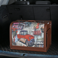 Organisateur de coffre de voiture universel, organisateur de voiture portable, organisateur d'accessoires de voiture, boîte de rangement pour bagages, sac de rangement en cuir imperméable pour SUV