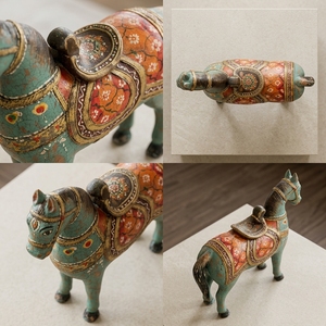 Cheval en céramique sculpté à la main, design Art Déco - Vert (30x9.5x29cm) Décoration intérieure - Product Image 6