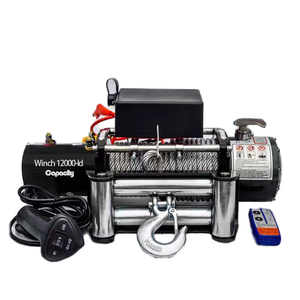 Cabrestante eléctrico de tambor pequeño, cabrestante hidráulico para vehículos todoterreno para tractor de automóvil, polipasto de cadena eléctrico - Product Image 1