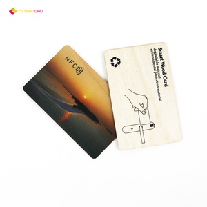 Cartes de visite personnalisées avec logo, prix d'usine YTS, cartes-cadeaux personnalisées, cartes de visite en bois recyclables vertes avec NFC - Product Image 2