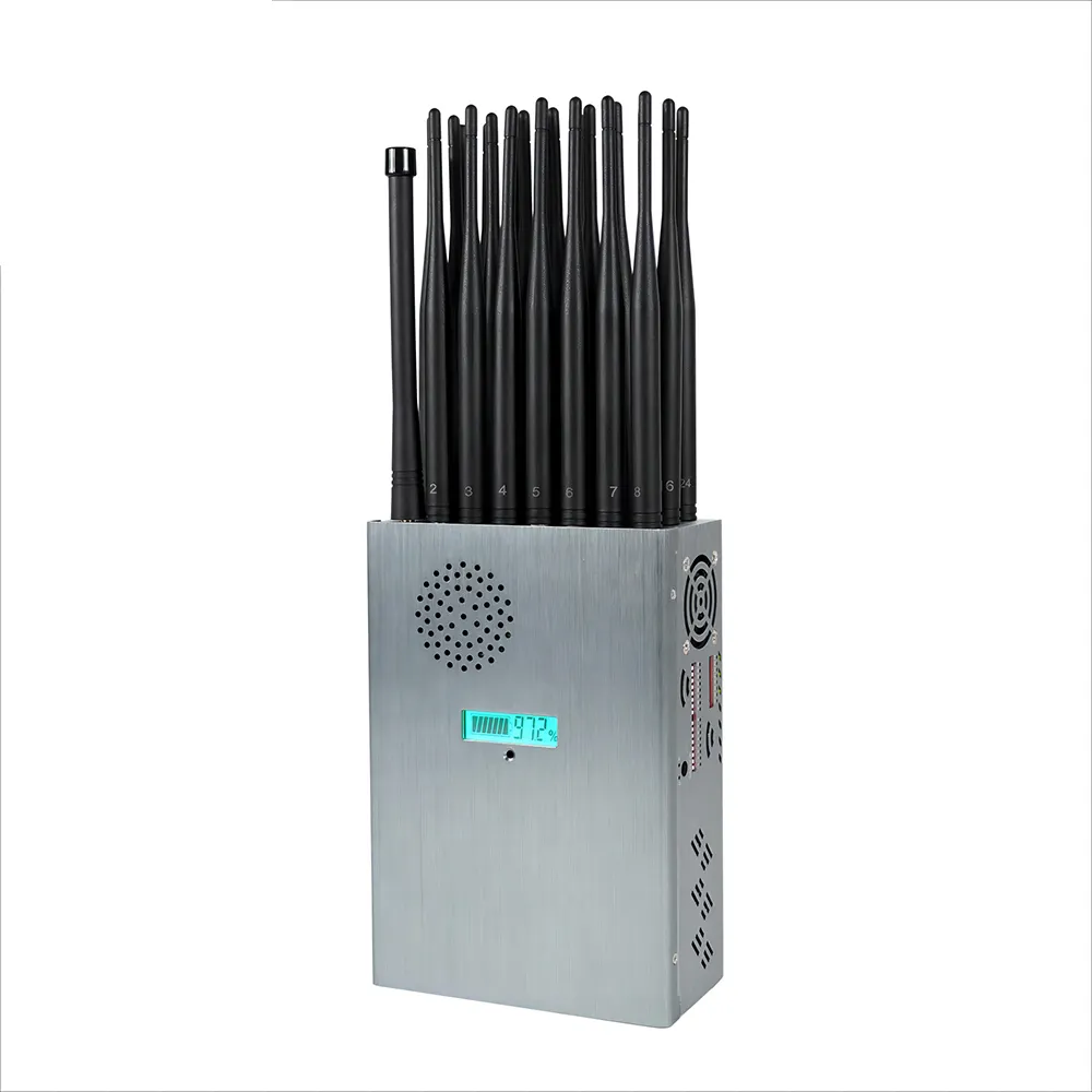 Portable 24-Antenna Cellphone Signal Isolator Detector 2G 3G 4G 5G GPS LOJACK VHF UHF WiFi2.4G Interference Antennas Repeaters