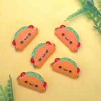 Figurines en résine de tacos miniatures, décorations alimentaires pour maison de poupée, ornements artisanaux DIY, breloques pour slime