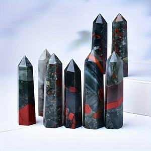 Torre de Cristal de Punta de Sangre Africana Natural Pulida de Estilo Bohemio al por Mayor para Decoración del Hogar Única y Regalos Navideños - Product Image 6