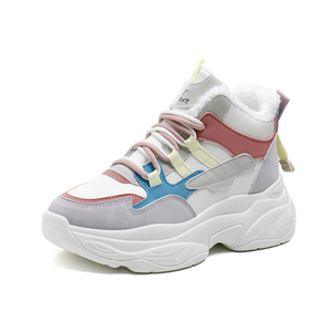 Chaussures de sport décontractées en peluche pour femmes, nouvelle mode automne-hiver, confortables et chaudes, style baskets de marche - Product Image 1