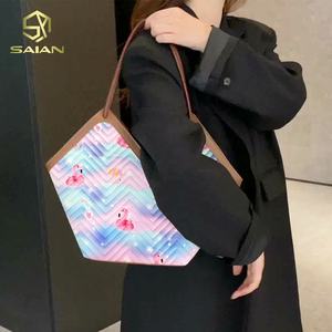 Ультразвуковая стеганая ткань с градиентным рисунком фламинго - Product Image 4