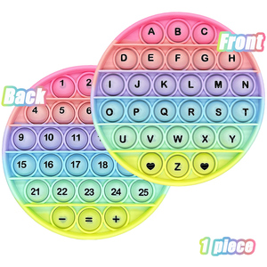 Giocattoli Sensoriali ABC <span class=keywords><strong>Pop</strong></span> in Silicone con Lettere e Numeri, Piccole Bolle Rotonde, Gioco Educativo di Matematica per l'Apprendimento dei Bambini - Product Image 5
