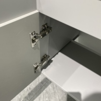 Meuble-lavabo de salle de bain moderne en acier inoxydable WJL, vasque en céramique intelligente avec éclairage LED, directement de l'usine
