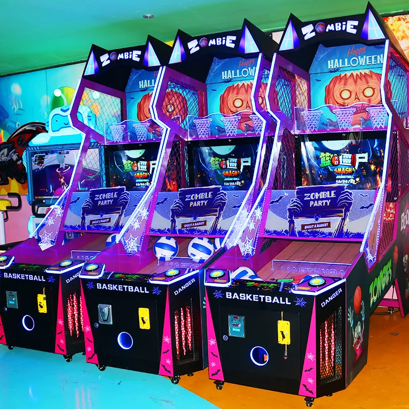 Mesin permainan basket arcade anak-anak comercail tunggal permainan menembak bayi basket mesin permainan dalam bahasa Inggris untuk dijual