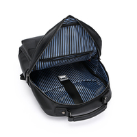 Sac à dos pour ordinateur portable unisexe de haute qualité avec logo personnalisé, en cuir PU, pour les voyages d'affaires, l'université, grande capacité, étanche, avec port USB