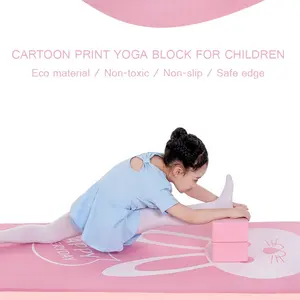 Impresión de alta densidad EVA bloque de Yoga niños danza Pilates aprendizaje ayudar ladrillos niños Fitness deportes de ejercicio bloques de Yoga antideslizante