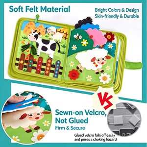 Tableau d'activités sensoriel <span class=keywords><strong>en</strong></span> feutre Montessori pour tout-petits, <span class=keywords><strong>jouet</strong></span> d'apprentissage précoce pour filles - Product Image 4