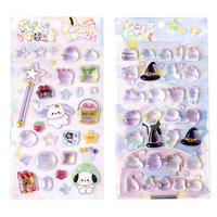 Autocollant liquide transparent à motif personnalisé, motif planète irisé, autocollants pour la décoration de coque de téléphone