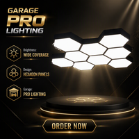Plafonnier LED modulaire hexagonal pour garage et atelier intérieur