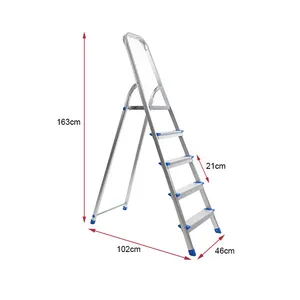 EN14183 Folding Skillful Manufacture Safe Steel 2 Step Ladder Steel Foldable Step Stool