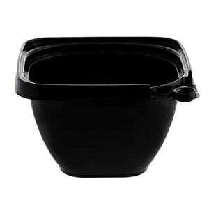 Bol carré élégant 16 OZ recyclable jetable inviolable pour salades de fruits nouilles boîtes en plastique pour usage alimentaire industriel - Product Image 2