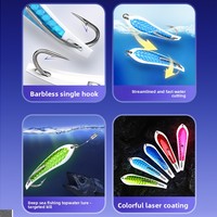 Hameçons jumeaux lumineux noués à la main ALPHA pour la pêche au jigging en eau salée