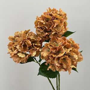 Flores Artificiales de Hortensia Meng Jie, Flores de Poliéster en Jarrón para Decoración de Bodas, Hogar, Escritorio, Suelo y Pared - Product Image 1