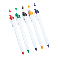 Stylos à bille rétractables 1,0 mm quatre couleurs (bleu, noir, rouge, vert) pointe moyenne écriture fluide pour bureau et école