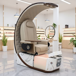 AY Luxury Modern Professional High Back Pedicure Throne <b>Chair</b> Nail Salons Led Base Glass Ceramic Adjustable Copper Pipeless Spa - Product Image 1