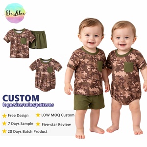 Vêtements pour garçons, ensembles <span class=keywords><strong>de</strong></span> 2 pièces pour l'été, vêtements pour bébés personnalisés, tissus en coton doux, tenues pour nouveau-nés - Product Image 4