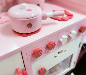 Set Giocattolo Cucina in Miniatura per Bambine, Casa delle Bambole Principessa in Legno, Gioco di Ruolo per Cucinare - Product Image 4