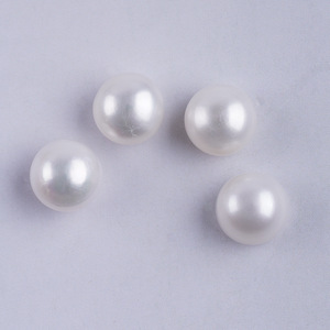 Perles de Zhuji en gros, perles d'eau douce de 10-11 mm, forme bouton, assorties, perles en vrac pour la fabrication de boucles d'oreilles, matériau plat pour le bricolage - Product Image 1