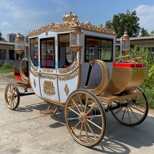 Carruaje Real Europeo Personalizado para Bodas y Eventos, Elegante Carruaje Paseado por Caballos - Product Image 3