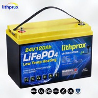Batterie Lithium à décharge profonde 25.6V 120AH Grade A Professionnelle LiFePO4 pour VR avec BMS intelligent Bluetooth M8 Terminal CE RoHS IP67 OEM ODM
