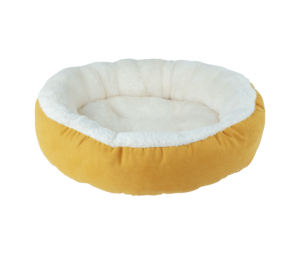 Gran oferta, venta al por mayor, cojín de cama cálido de felpa para mascotas de lujo personalizado, sofá Donut, cama redonda para perros y gatos - Product Image 1
