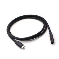 Cable USB C Macho a USB C Hembra 5A/3A de Carga Rápida y Transferencia de Datos, 1m, Revestimiento de PVC, para Teléfonos, Computadoras, Impresoras y Cámaras