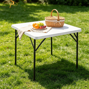 Modern Lightweight Durable Portable <strong>Table</strong> Villa Indoor Outdoor Party Training Camping Picnic Plastic Square Foldable <strong>Table</strong> - Product Image 2