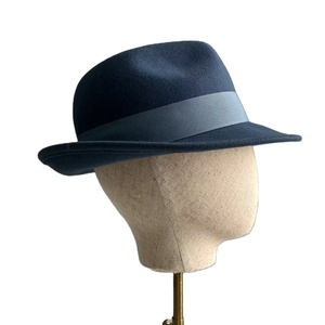 Sombrero Fedora Trilby de Fieltro de Lana Australiana 100% para Hombre, Talla Grande, Color Negro, Estilo Elegante, Listo para Enviar - Product Image 1