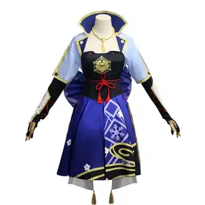 2024 женский костюм для косплея Kamisato Aayaka, синий костюм для косплея, платье для фанатов аяки, парик, Косплей Аниме для ролевых игр на Хэллоуин
