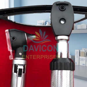 Ensemble de diagnostic vétérinaire ORL : Otoscope, Ophtalmoscope, Instrument de diagnostic nasal et laryngé en acier inoxydable noir – L'instrument chirurgical essentiel - Product Image 4