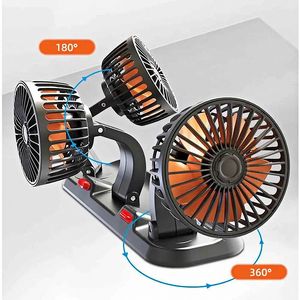 Ventilador 2 en 1 para <span class=keywords><strong>Coche</strong></span> con Rotación de 360 Grados, 3 Velocidades, USB, Portátil, <span class=keywords><strong>Aire</strong></span> <span class=keywords><strong>Acondicionado</strong></span>, 5V/12V/24V para Enfriamiento de Vehículos - Product Image 2