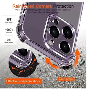 Sang trọng chống sốc <span class=keywords><strong>TPU</strong></span> rõ ràng trường hợp điện thoại cho <span class=keywords><strong>iPhone</strong></span> 16 15 14 13 12 11 Pro Max Mini x XR XS <span class=keywords><strong>7</strong></span> 8 cộng với SE trong suốt vỏ mềm - Product Image 4