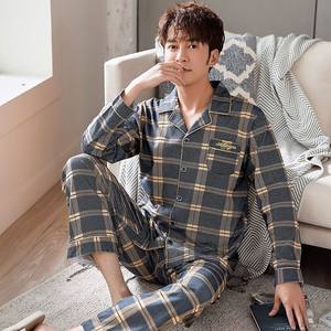 <span class=keywords><strong>Pyjama</strong></span> <span class=keywords><strong>Homme</strong></span> 100% Coton Grande Taille Coupe Ample Manches Longues avec Col Classique et Poche Poitrine – Qualité Supérieure à Prix Abordable - Product Image 3