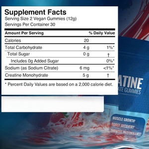 Suplemento Pre-Entrenamiento de Marca Privada OEM/ODM, Gomitas de Creatina Monohidrato para Aumentar la Energía, Gomitas de Creatina para el Crecimiento Muscular - Product Image 2