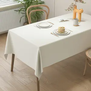 Licht Luxe Wit Schapenvacht Tafelkleed Waterdicht Oliebestendig Wegwerpkleding Rechthoekige Koffiedoekmat