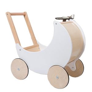 Carrito de Compras de Juguete de Madera para Niños de 3 Años, Unisex, Simulación de Supermercado, Aprendizaje, Pequeño, Blanco, <span class=keywords><strong>Luna</strong></span> - Product Image 1
