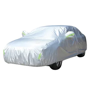 Outdoor Windproof Magnético Half Car Cover Sunshade Protector Car Windshield Snow Ice Cover com Espelho Rear Cobre À Prova D' Água