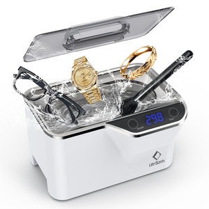 Nettoyeur à ultrasons pour <span class=keywords><strong>lunettes</strong></span>, machine de nettoyage numérique des lentilles pour les magasins d'optique, <span class=keywords><strong>bain</strong></span> à ultrasons portable pour <span class=keywords><strong>lunettes</strong></span>, objectifs d'appareil photo - Product Image 1